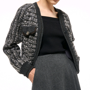 (새상품) 타임 울혼방 플랩 가디건