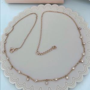 14k 배젤랩다이아 목걸이