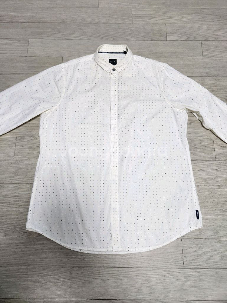 (2XL)아르마니 익스체인지 로고 패턴 남성 셔츠--0