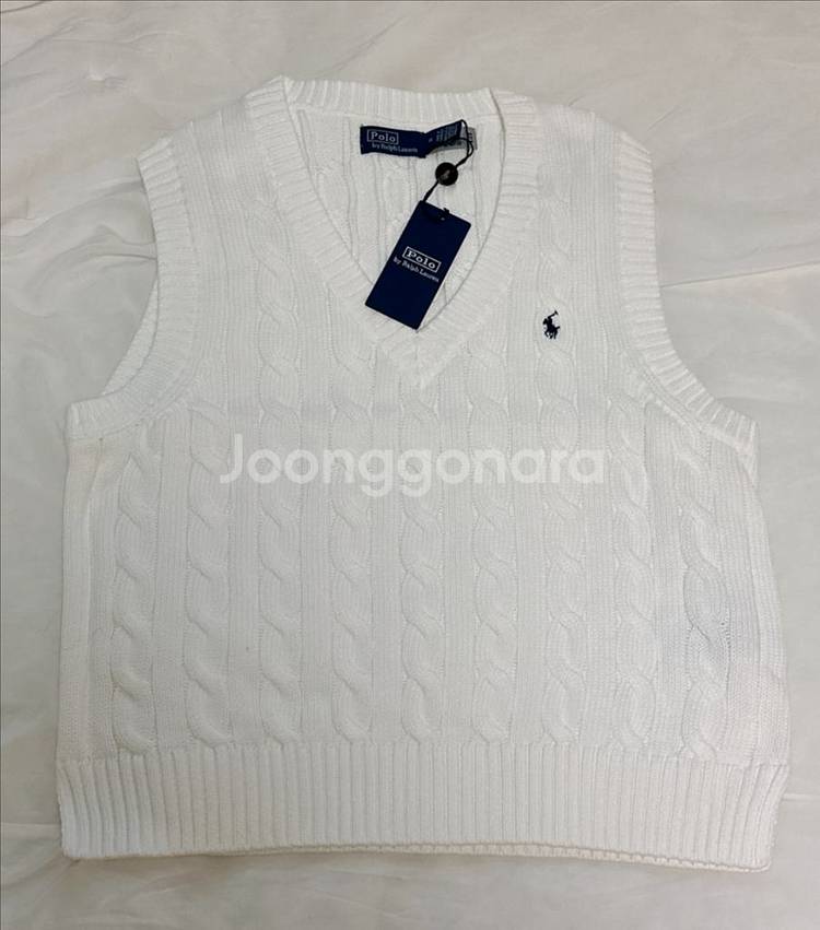 [미 시착 새 상품] 폴로 랄프로렌 브이넥 케이블 니트 m--1