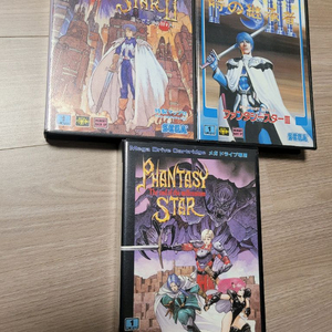 md 메가드라이브 판타지스타 2 3 4 완전쌔삥 a급이상 사진참조허시고 판타지스타2만 사알짝 새거아닌 느낌 들어여.