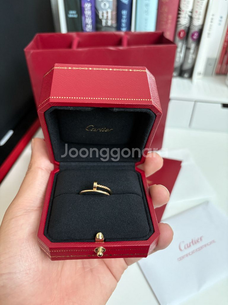 까르띠에 저스트 앵 끌루 못반지 새상품급 풀구성 판매--2