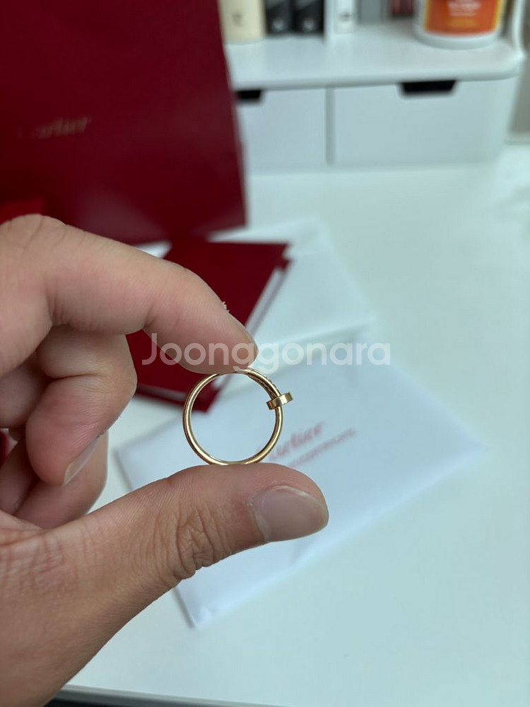 까르띠에 저스트 앵 끌루 못반지 새상품급 풀구성 판매--4