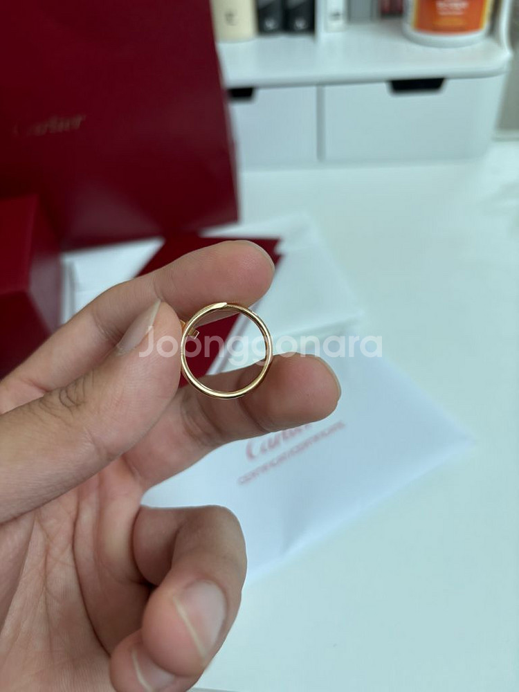 까르띠에 저스트 앵 끌루 못반지 새상품급 풀구성 판매--5