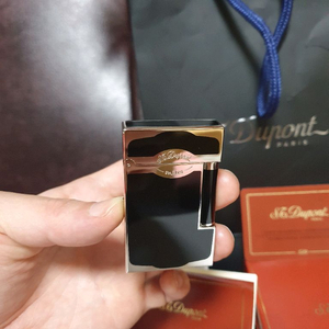 풀세트 듀퐁라이터 라인2 쌍불 ca16787 블랙 래커 팔라듐 백금 듀퐁라이타