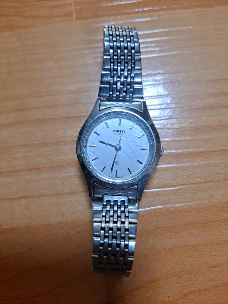 카파(KAPPA) 쿼츠 은색 메탈 시계 여성용--1