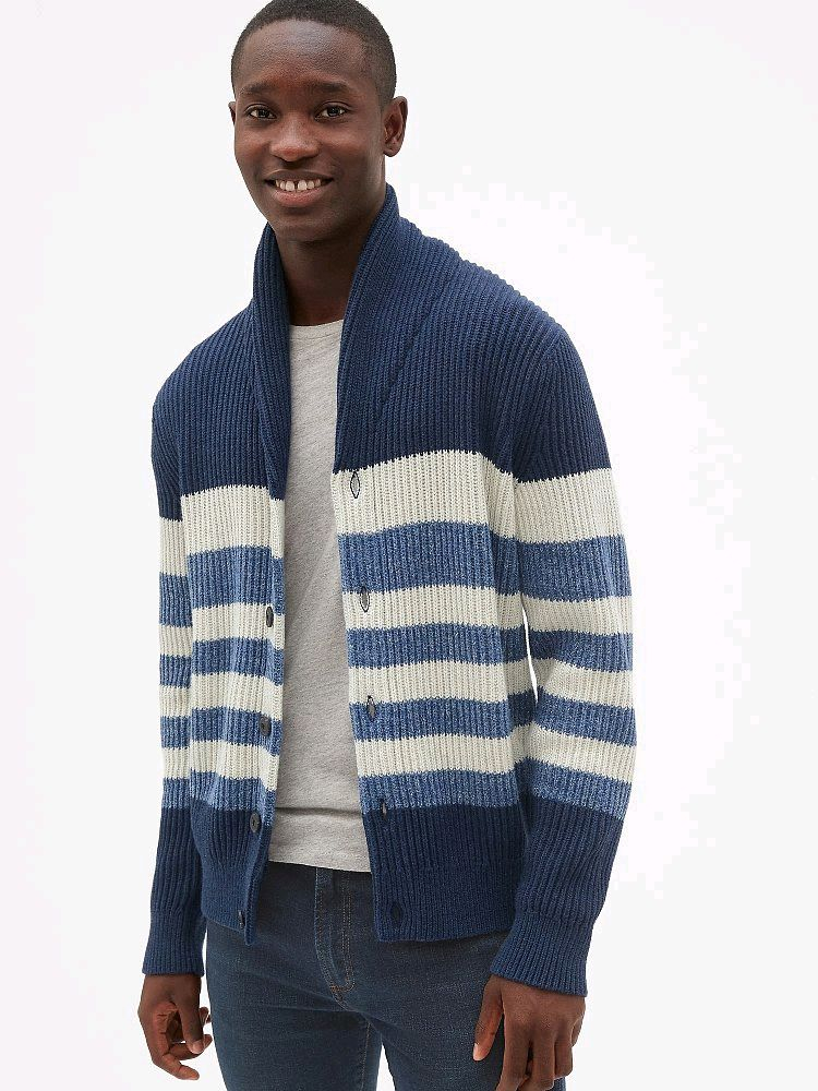 GAP 갭 스트라이프 니트 가디건 L--0