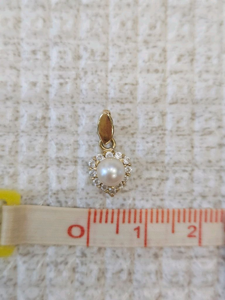 14k 진주 큐빅 펜던트 이미지