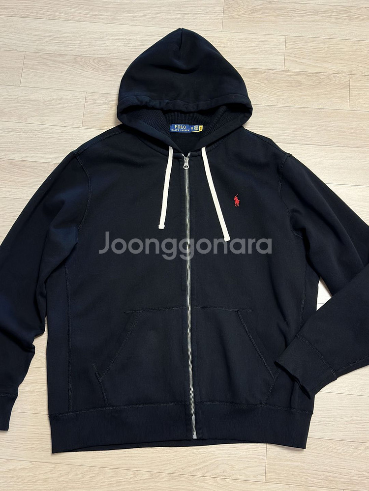(정품)(QR인증) 폴로 랄프로렌 후드 집업 블랙--0