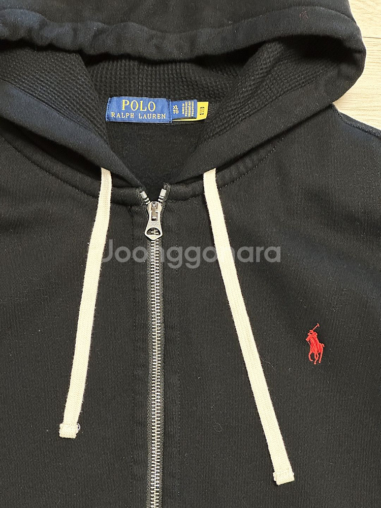(정품)(QR인증) 폴로 랄프로렌 후드 집업 블랙--1