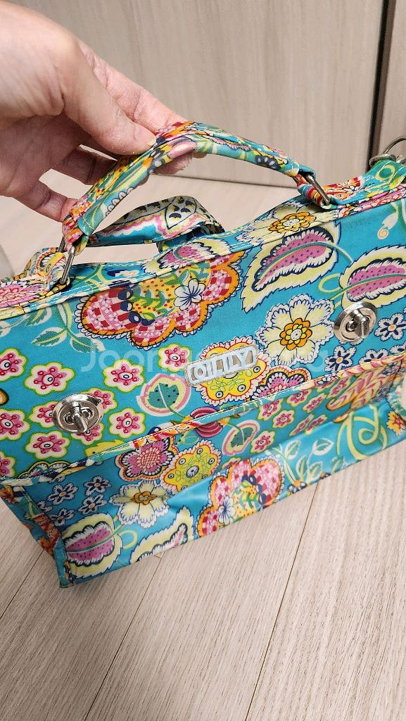 오일릴리 빈티지 플라워 패턴 책가방--0