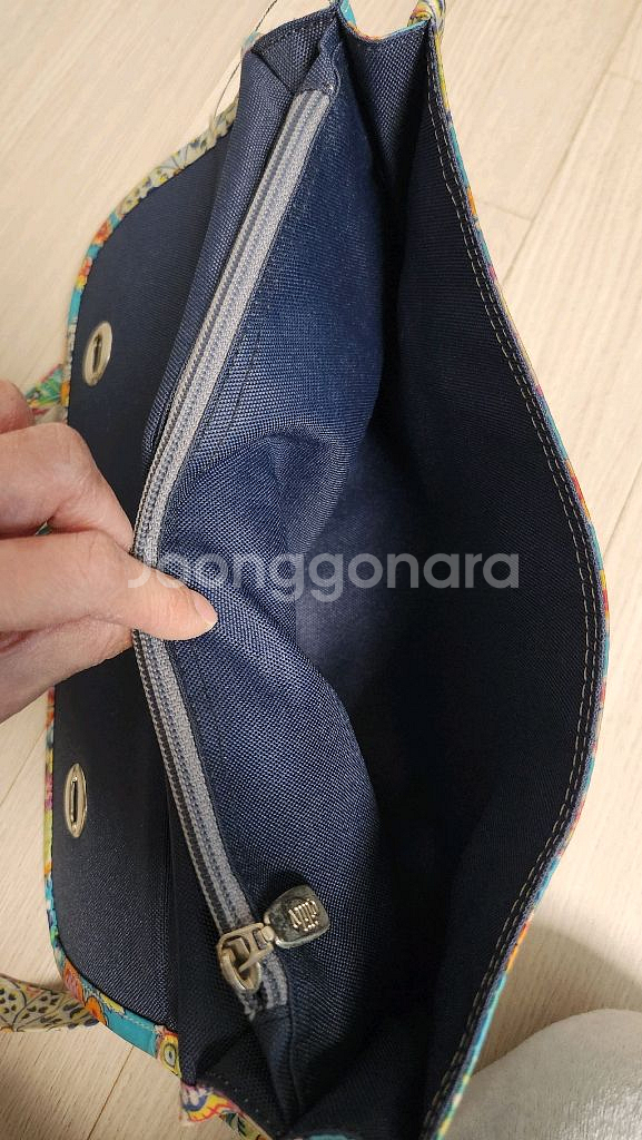 오일릴리 빈티지 플라워 패턴 책가방--5