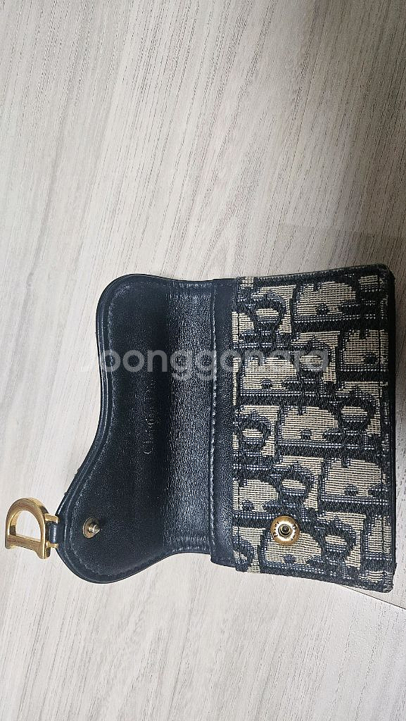 (정품)디올 오블리크 반지갑--5