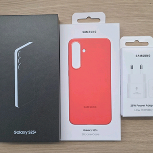삼성 갤럭시 S25 플러스 512GB 자급제 미개봉 + 실리콘 케이스 + 25W 충전기