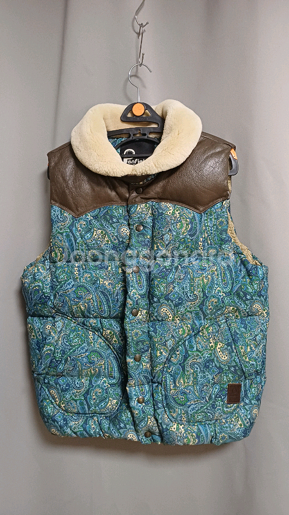 펜필드 페이즐리 패딩 조끼 XL--0