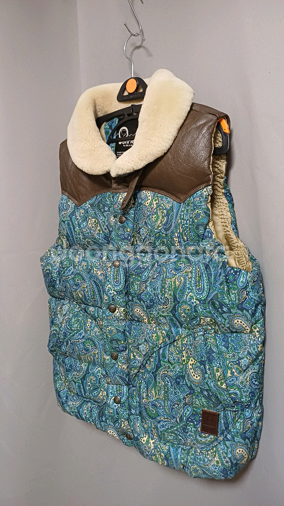 펜필드 페이즐리 패딩 조끼 XL--3