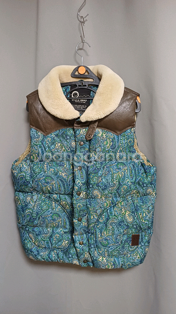 펜필드 페이즐리 패딩 조끼 XL--2