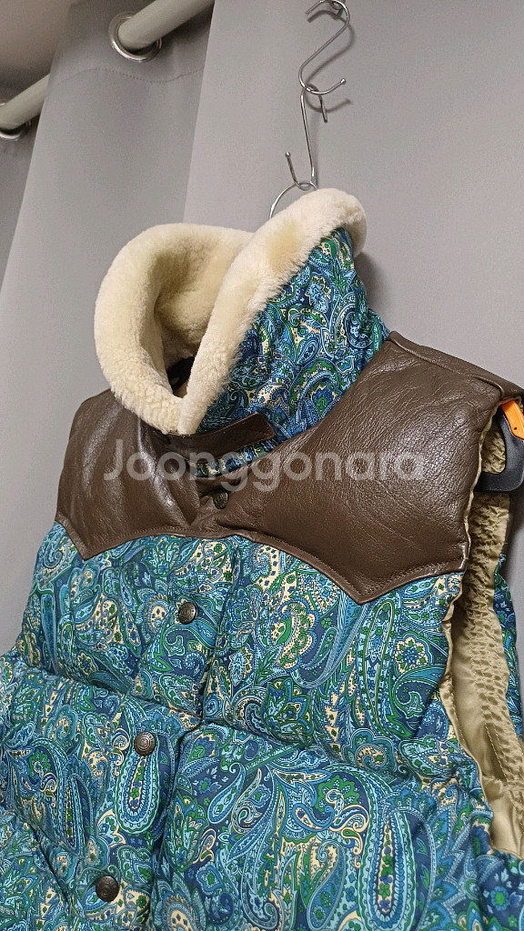 펜필드 페이즐리 패딩 조끼 XL--5