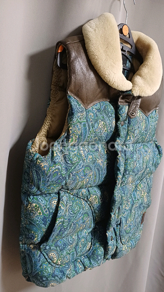 펜필드 페이즐리 패딩 조끼 XL--4