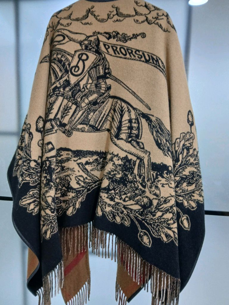 버버리 판쵸 블랑송 케이프 니트--3