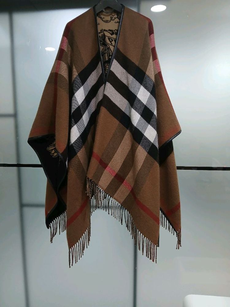 버버리 판쵸 블랑송 케이프 니트--4