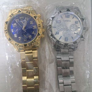 제네바 골드,실버 메탈시계