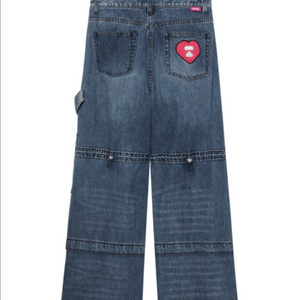 에이프(베이프) 우먼 데님 카고 팬츠