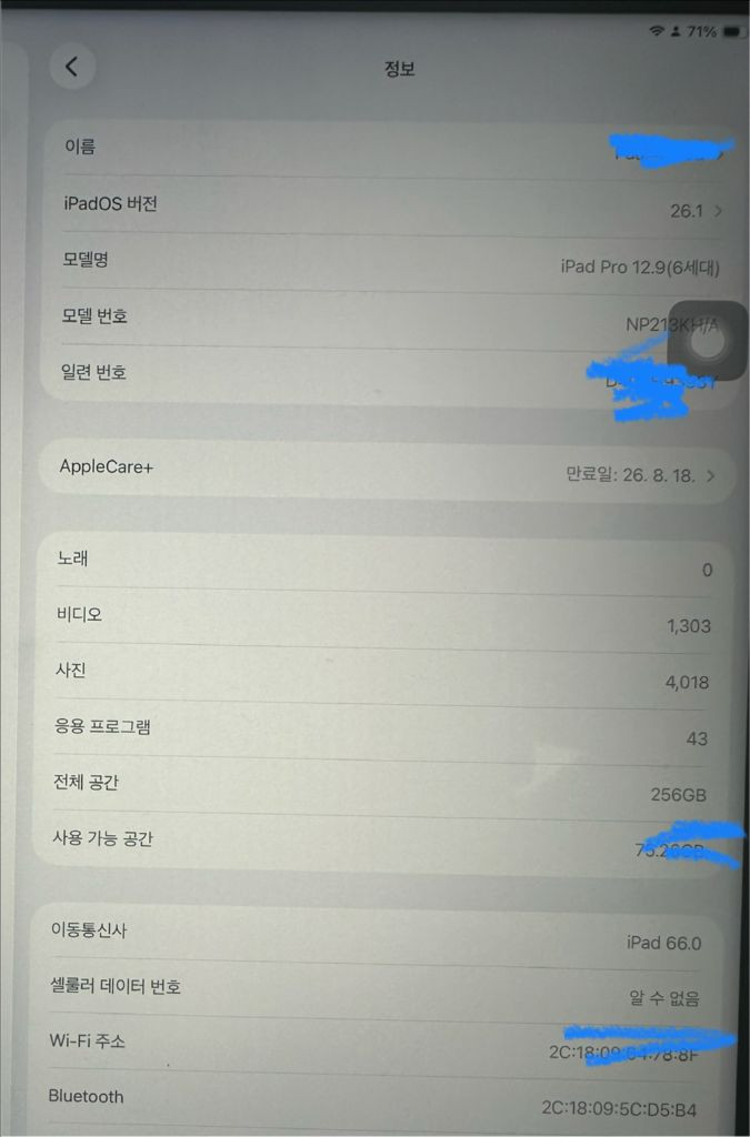 아이패드 프로 6세대 12.9인치 M2 256 셀룰러 /w 애케플 매직키보드--1