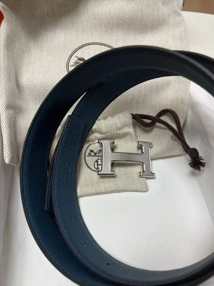 에르메스 H Guillochee 벨트 버클 & 리버서블 가죽 스트랩 32mm 이미지