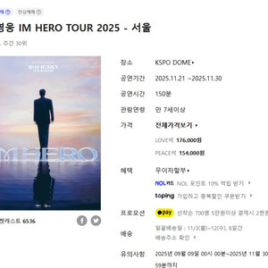 임영웅 서울 콘서트 11.22.토요일 LOVE 8구역 사이드통로석 1자리