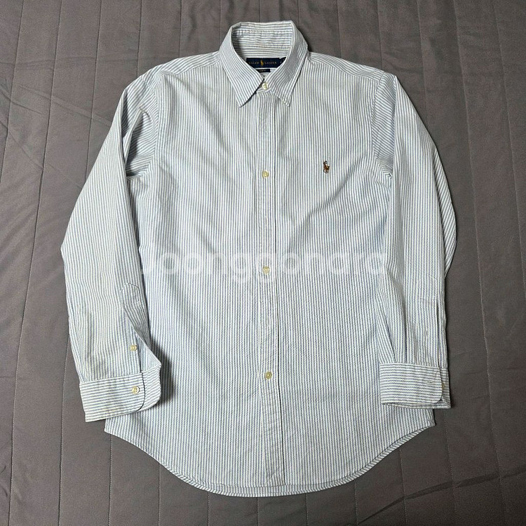 폴로 랄프로렌 슬림핏 옥스포드 셔츠 블루 스트라이프 M 100 Polo--1
