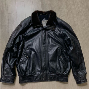 빈티지 밍크퍼 양가죽자켓