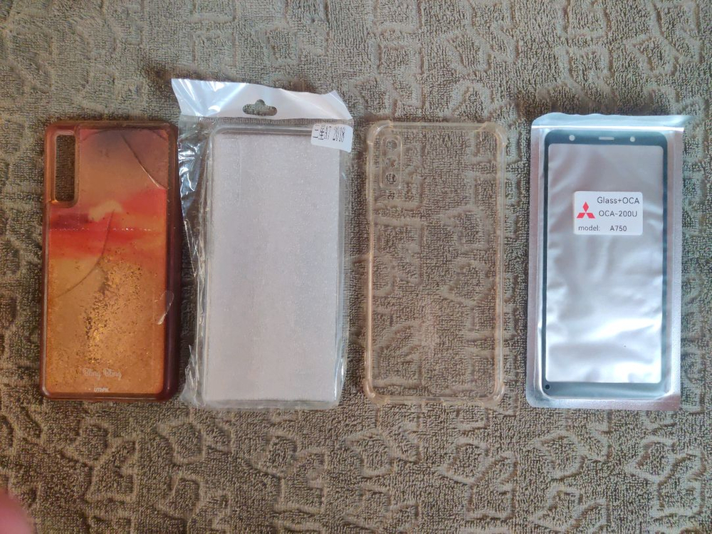 갤럭시 a7 2018, 유리1 케이스3 증정, 폰 삼성, SM-A750N, phone galaxy samsung 이미지