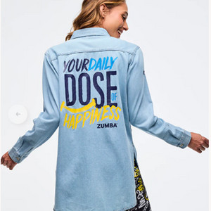 중고 줌바 남방 M 줌바웨어