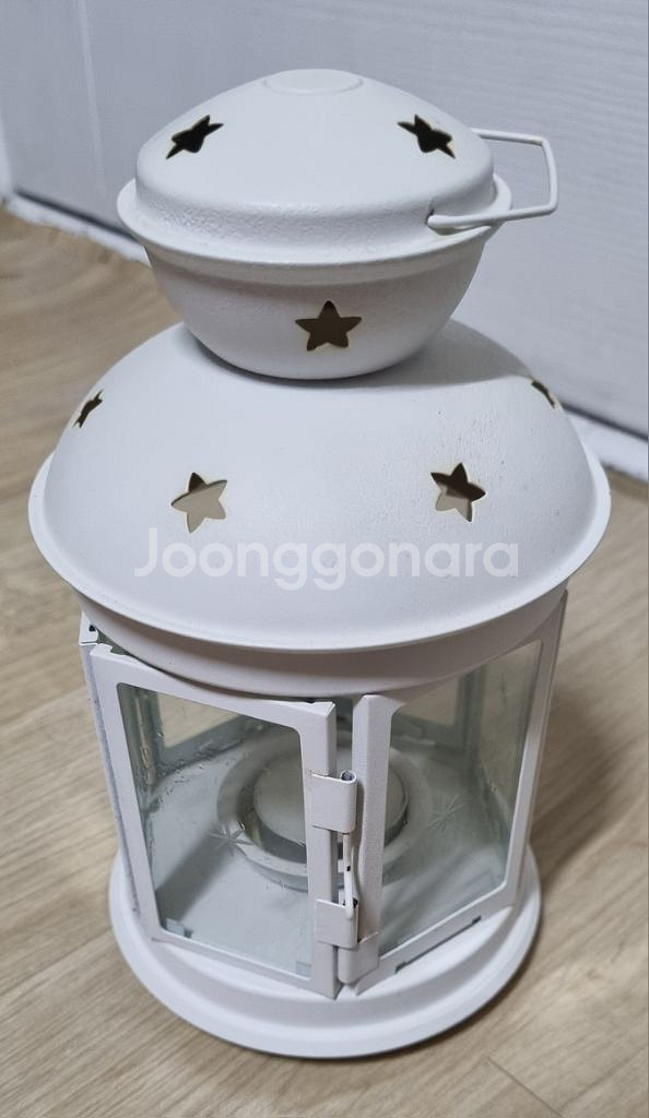 이케아 ROTERA 미니 양초 랜턴(화이트)--1