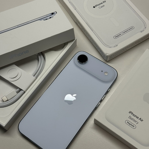 아이폰 에어 스카이블루 512GB 자급제 풀박 +액세서리