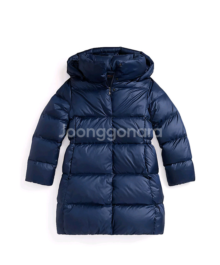 폴로랄프로렌 걸즈 후디드 다운 롱패딩--1