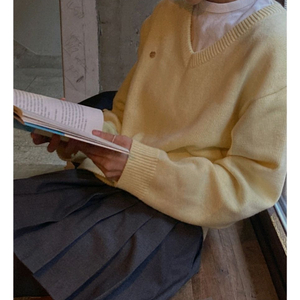 메이비베이비 디어리스트 보너 니트 레몬크림