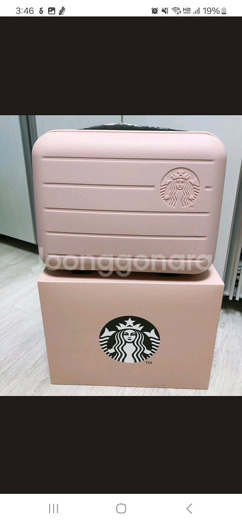 스타벅스 레디백 핑크색 (트레블가방, 여행용가방) 새상품--0