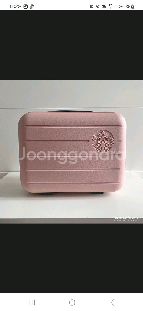 스타벅스 레디백 핑크색 (트레블가방, 여행용가방) 새상품--4