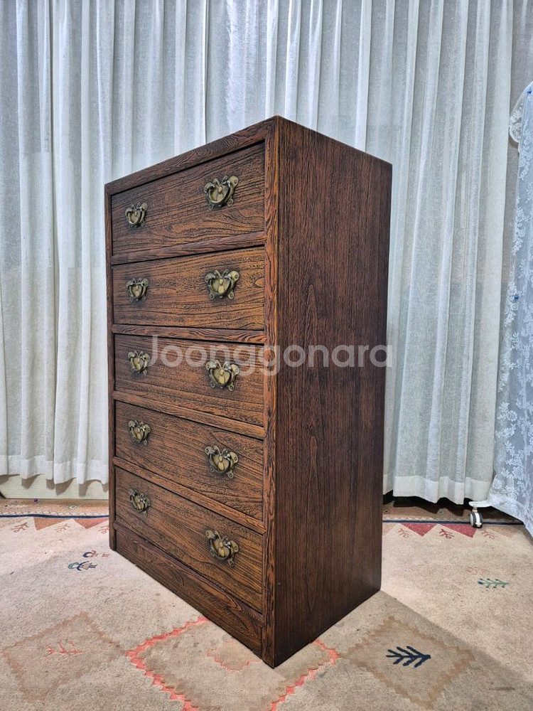 전통고가구 편백나무 5단서랍장--2