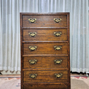 전통고가구 편백나무 5단서랍장