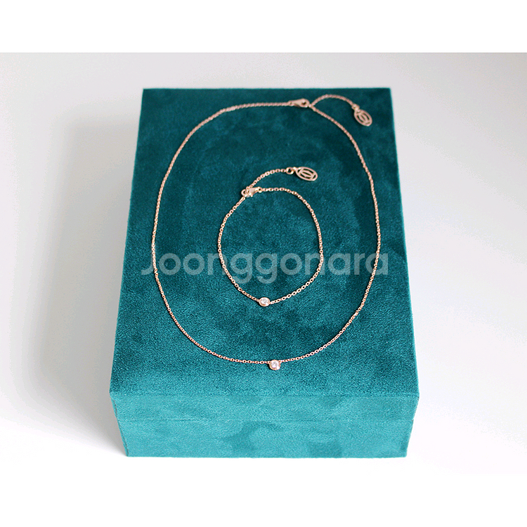 다무르(제작)목걸이+팔찌 18K 스몰세트 일괄판매--1