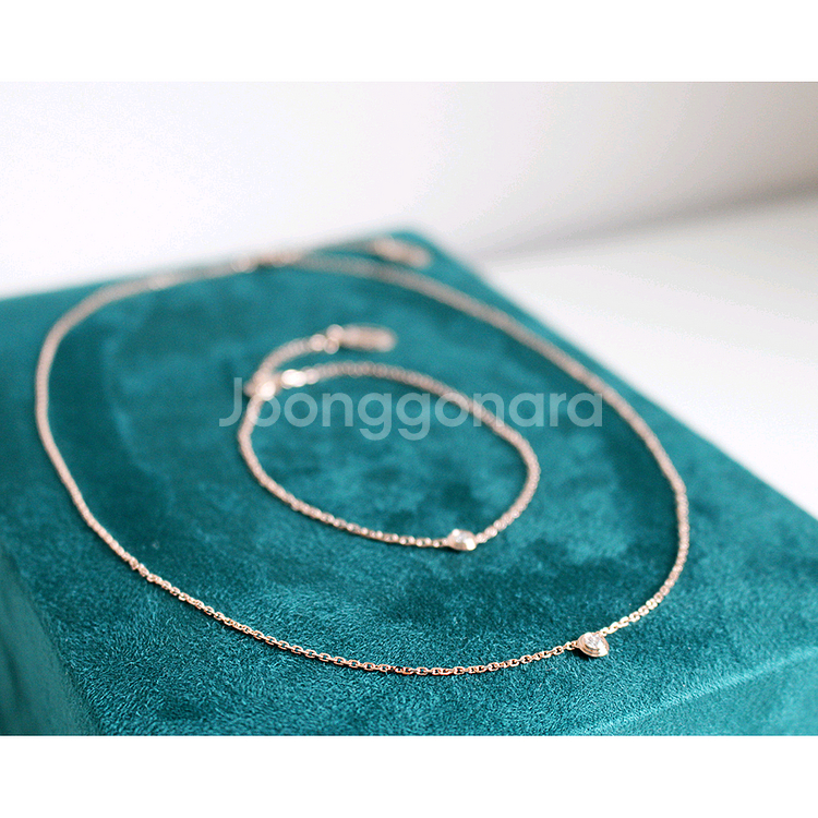 다무르(제작)목걸이+팔찌 18K 스몰세트 일괄판매--4