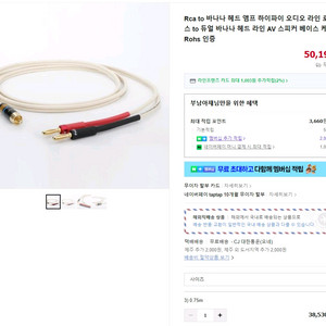 Hifi Ofc Rca to Banana plus 판매 합니다