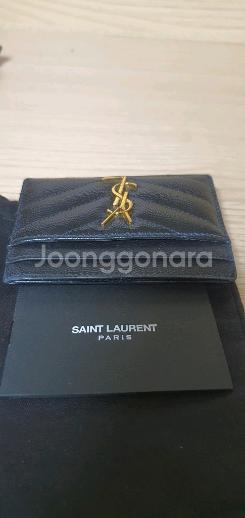 입생로랑 생로랑 카드지갑 금장 정품A급(감정O)구찌프라다루이비통디올고야드샤넬셀린느보테가--7