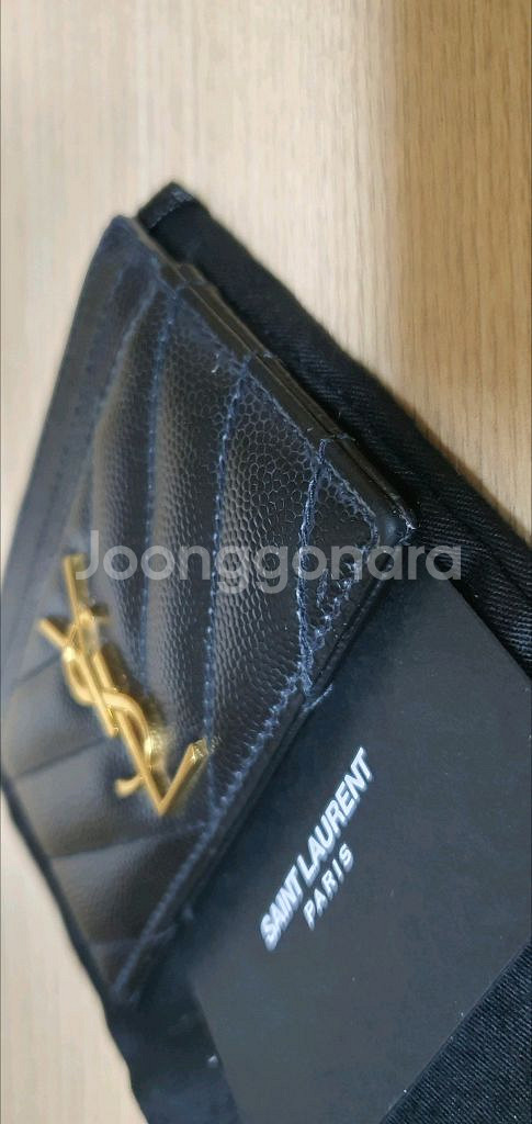 입생로랑 생로랑 카드지갑 금장 정품A급(감정O)구찌프라다루이비통디올고야드샤넬셀린느보테가--6