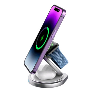 아이티스타일 맥세이프 호환 3in1 360도 회전 접이식 무선 충전기 미개봉 새상품 판매합니다.