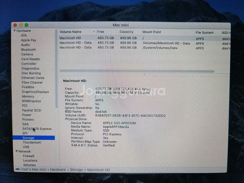 Mac Mini2018 A1993(i7-8700, 16GB) 최상급 판매합니다.--5