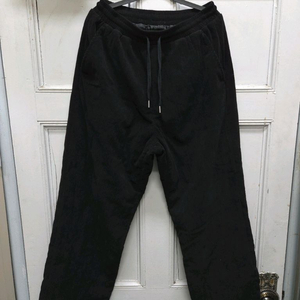 블랙 코듀로이 와이드 팬츠